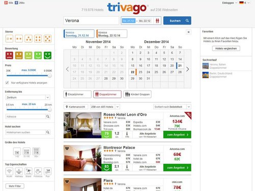 Zur Website von Trivago