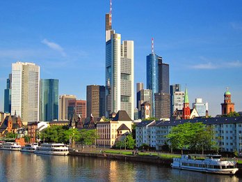 Die Skyline von Frankfurt