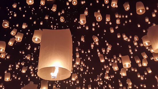 Lichterfestivals Thailand