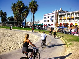 Radfahren am Venice Beach