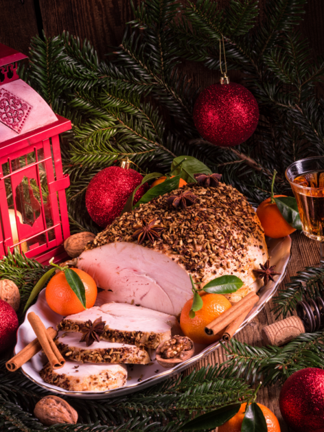 Hier siehst du ein traditionelles Weihnachtsgericht aus aller Welt.
