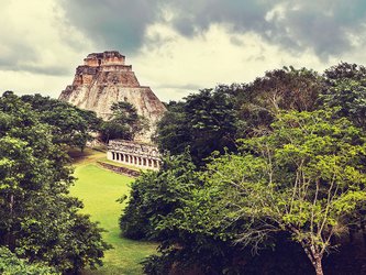 Mayan pyramid in Uxmal
