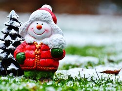 Weihnachtssongs sorgen für eine besinnliche Atmosphere. So aber auch Dekorationen, wie der Weihnachtsbaum und der kleine Schneemann auf dem Bild.